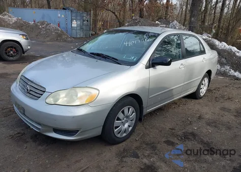 2003 Toyota Corolla Le из США, поврежденный, VIN 2T1BR38EX3C112573